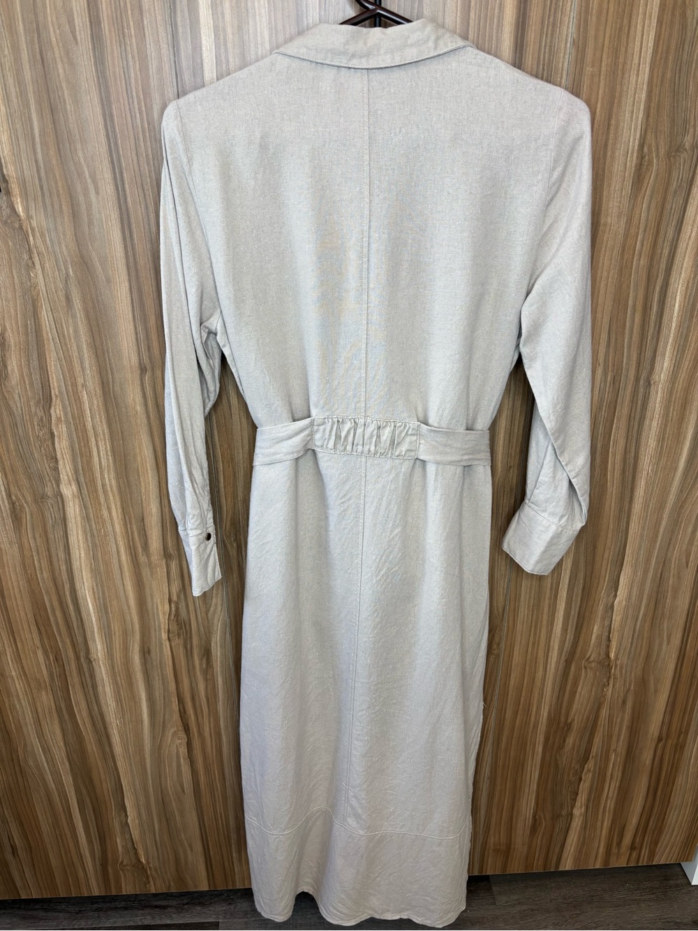 Zara Linen Blend Shirt Dress - Picture 8 of 8
